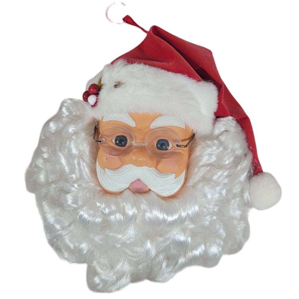 Vintage Santa Claus Talking Musical Christmas Wall Tree Wreath Hanging NO SENSOR